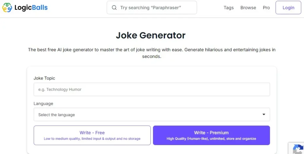 Logicballs Joke Generator 